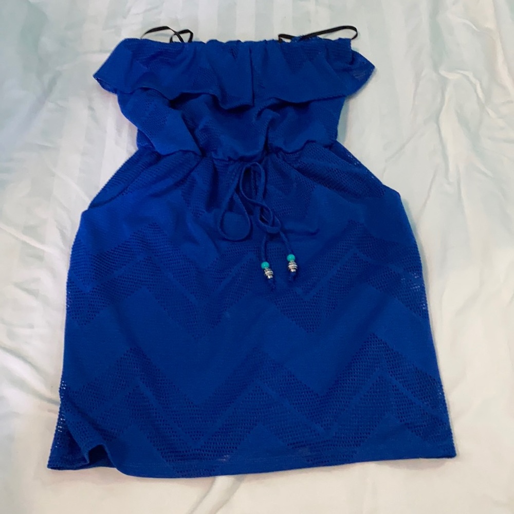 CITY STUDIO strapless mini dress with pockets!